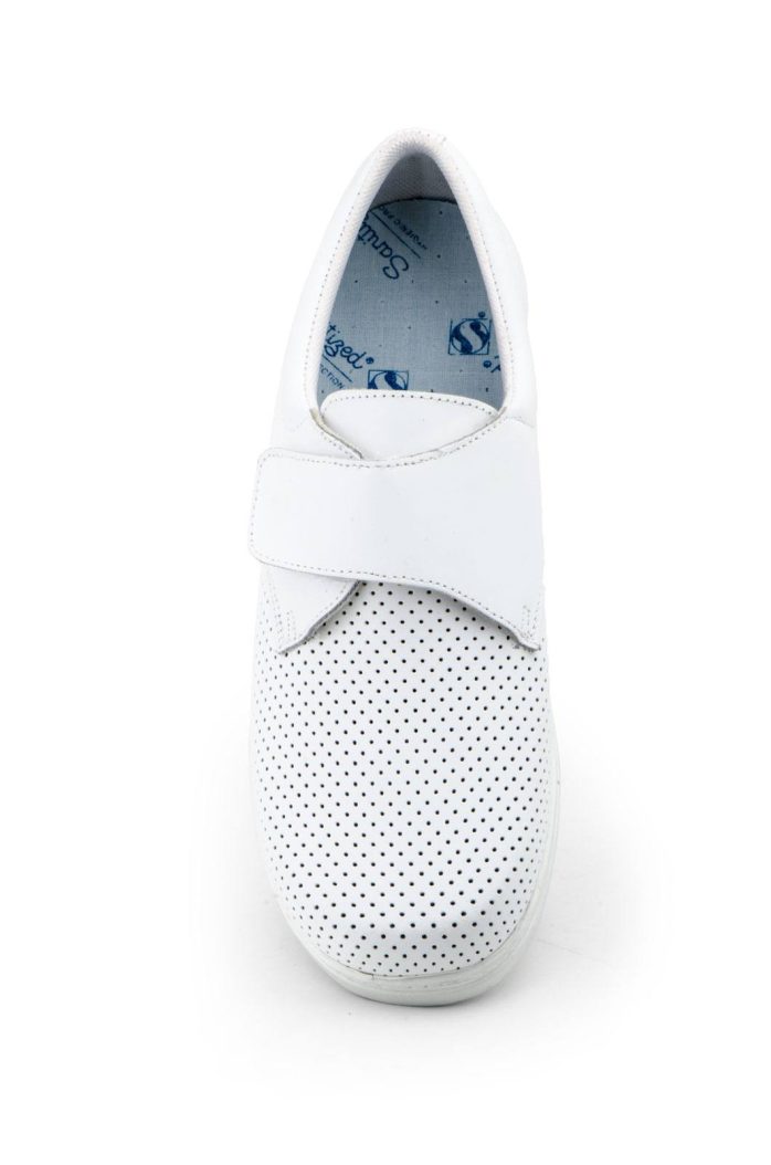 Zapato Mujer Piel Perforada Farmacia Blanco