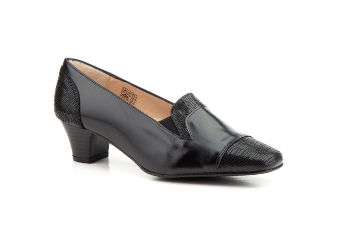 Zapatos Mujer Piel Negro Tacón