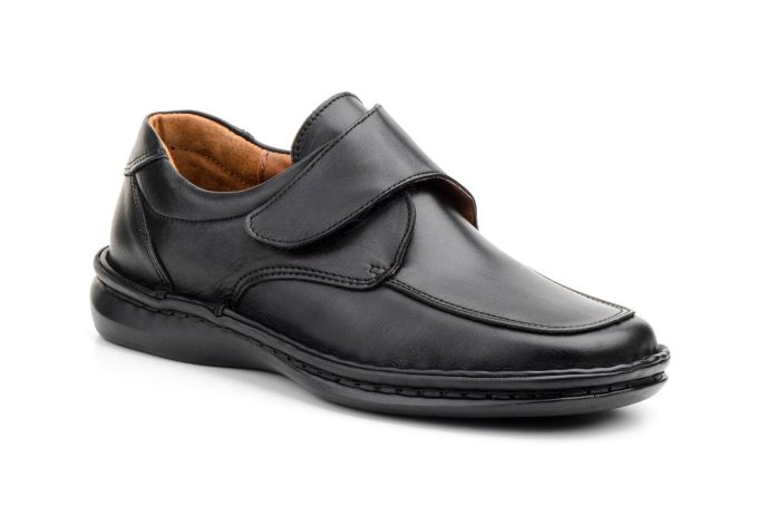 Zapatos Hombre Piel Negro Suela Cosida Plantilla Extraible