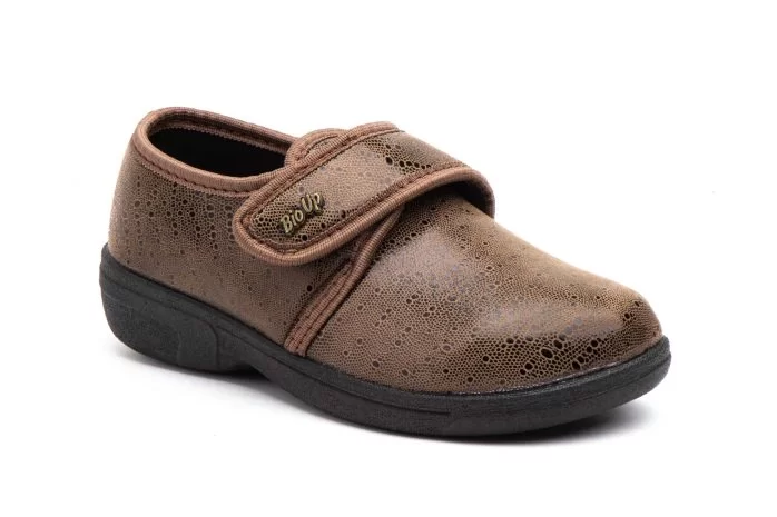 Zapatos Mujer Licra Taupe Velcro